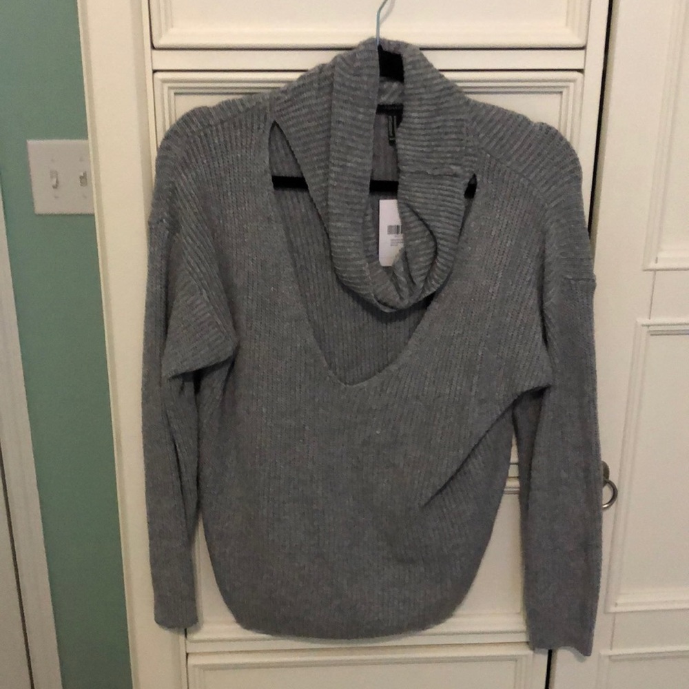 Vneck turtle neck sweater